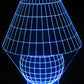 Table Lamp Artwork 3-D Optical Illusion Multicolored Lamp