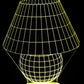 Table Lamp Artwork 3-D Optical Illusion Multicolored Lamp