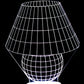 Table Lamp Artwork 3-D Optical Illusion Multicolored Lamp
