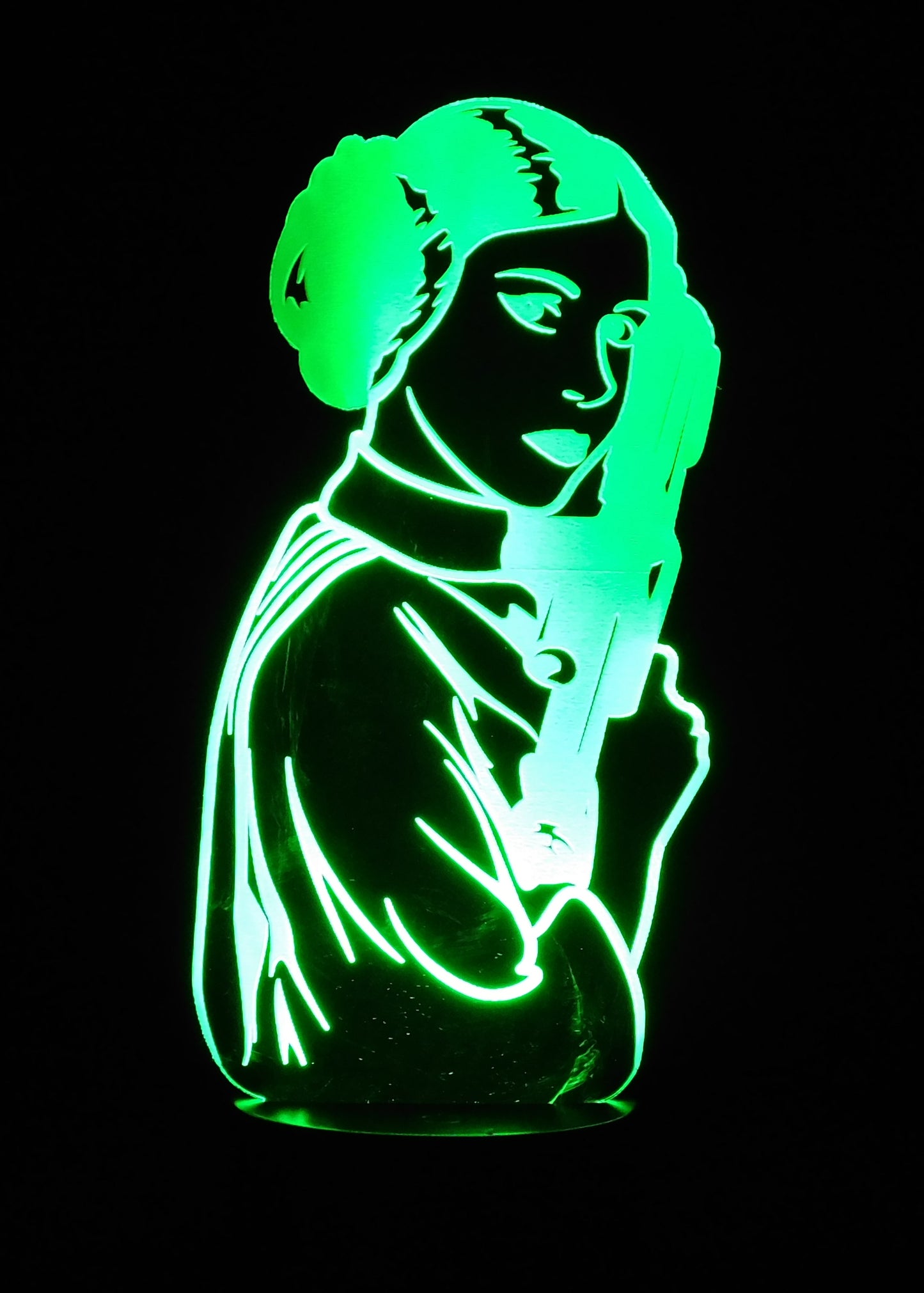 Princess Leia 3-D Optical Illusion LED Desk, Table, Night Lamp