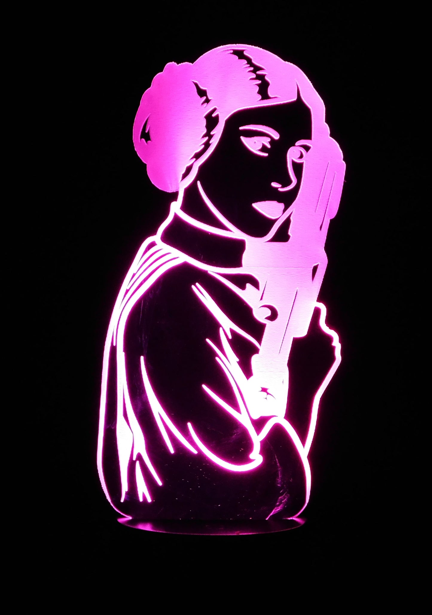 Princess Leia 3-D Optical Illusion LED Desk, Table, Night Lamp