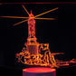 Lighthouse Seashore 3-D Optical Illusion Multicolored LED Lamp
