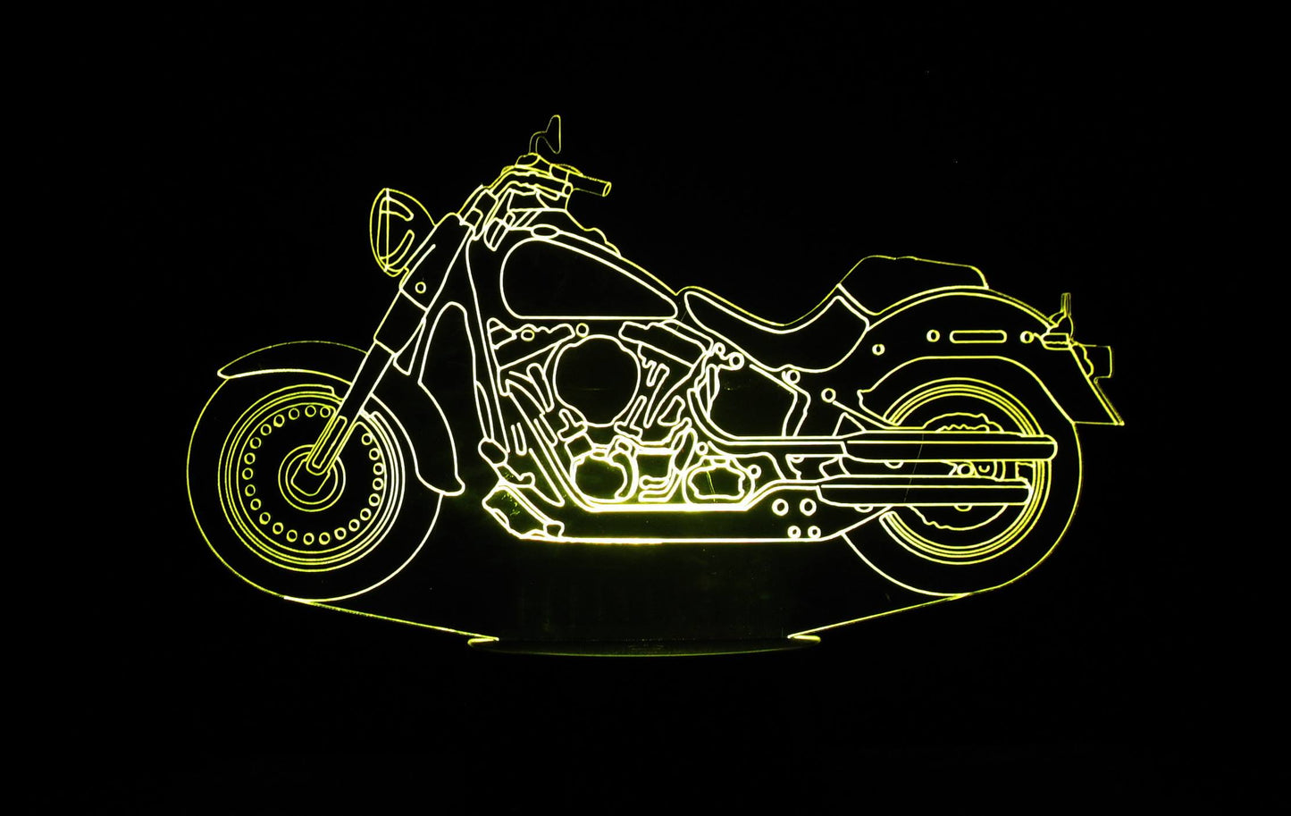 Harley-Davidson 3-D Optical Illusion Multicolored LED Lamp