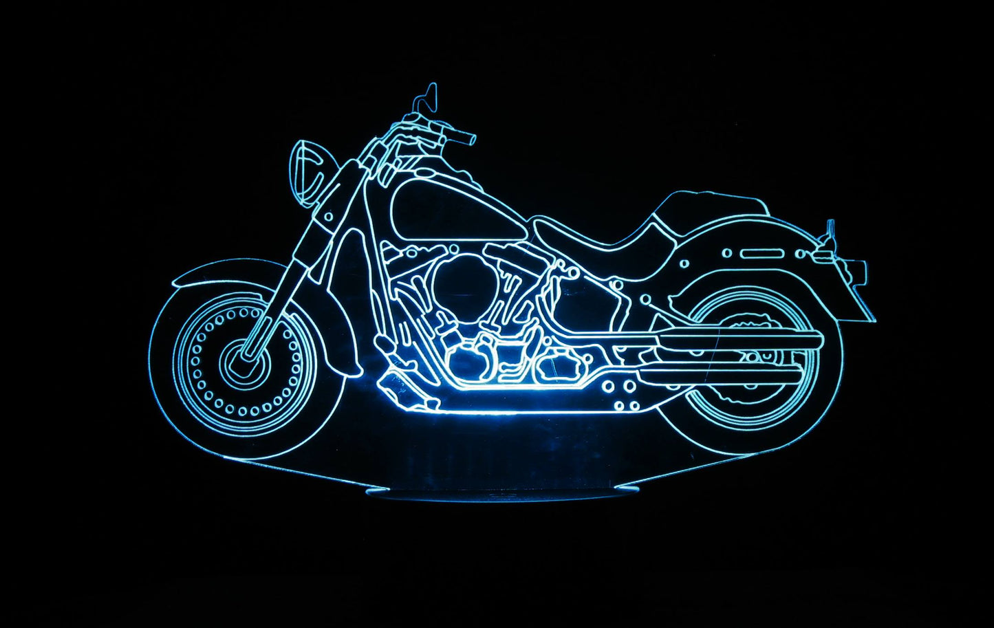 Harley-Davidson 3-D Optical Illusion Multicolored LED Lamp