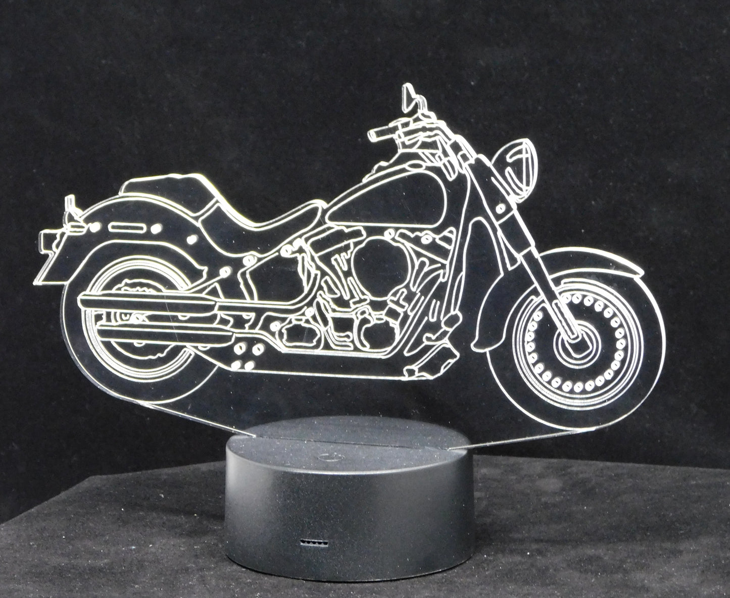 Harley-Davidson 3-D Optical Illusion Multicolored LED Lamp