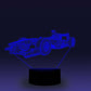 Formula E Race Car 3-D Optical Illusion Multicolored Light
