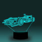 Formula E Race Car 3-D Optical Illusion Multicolored Light