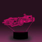 Formula E Race Car 3-D Optical Illusion Multicolored Light