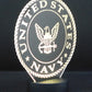 Navy Logo 3-D Optical Illusion Multicolored LED Lamp