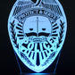 Police Logo 3-D Optical Illusion Multicolored LED Lamp