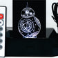 BB8 3-D Optical Illusion LED Multicolored Lamp
