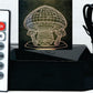 Mushroom 3-D Optical Illusion Multicolored Light