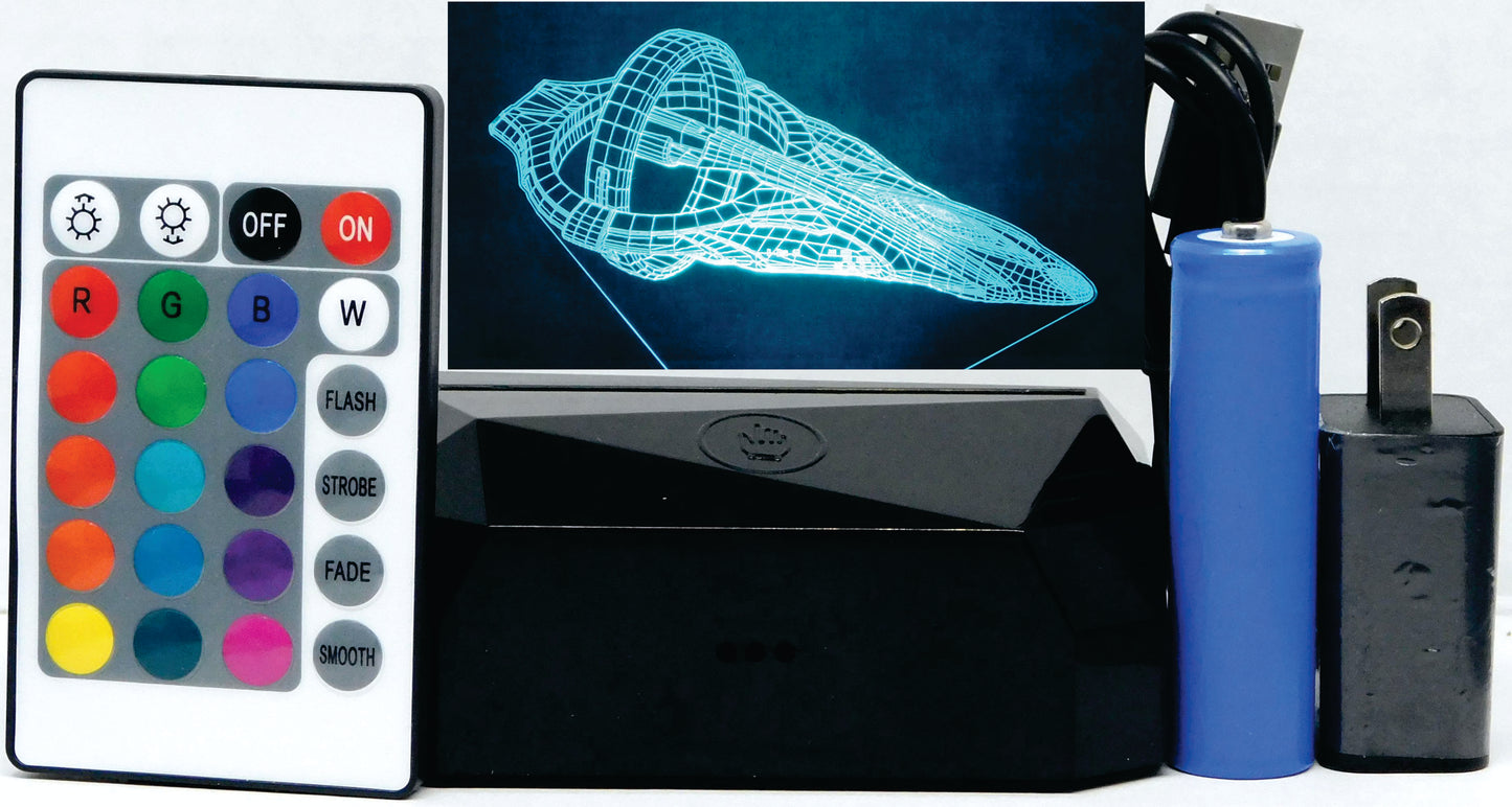Star Trek D'Kyr Class 3-D Optical Illusion Multicolored Lamp