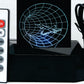 Jet Through Hole 3-D Optical Illusion LED Desk, Table, Night Lamp