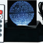Death Star 3-D Optical Illusion LED Desk, Table, Night Lamp