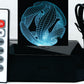 Twisted Ball 3-D Optical Illusion Multicolored Lamp