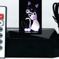 Cat & Kitten 3-D Optical Illusion Multicolored Light