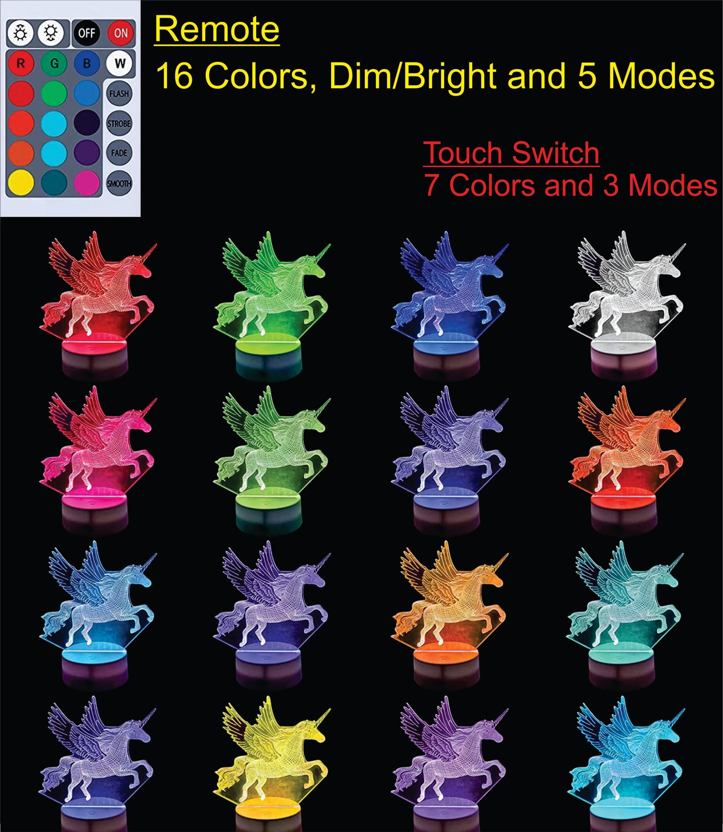 Dolphin with Ring or Ball 3-D Optical Illusion Multicolored Light