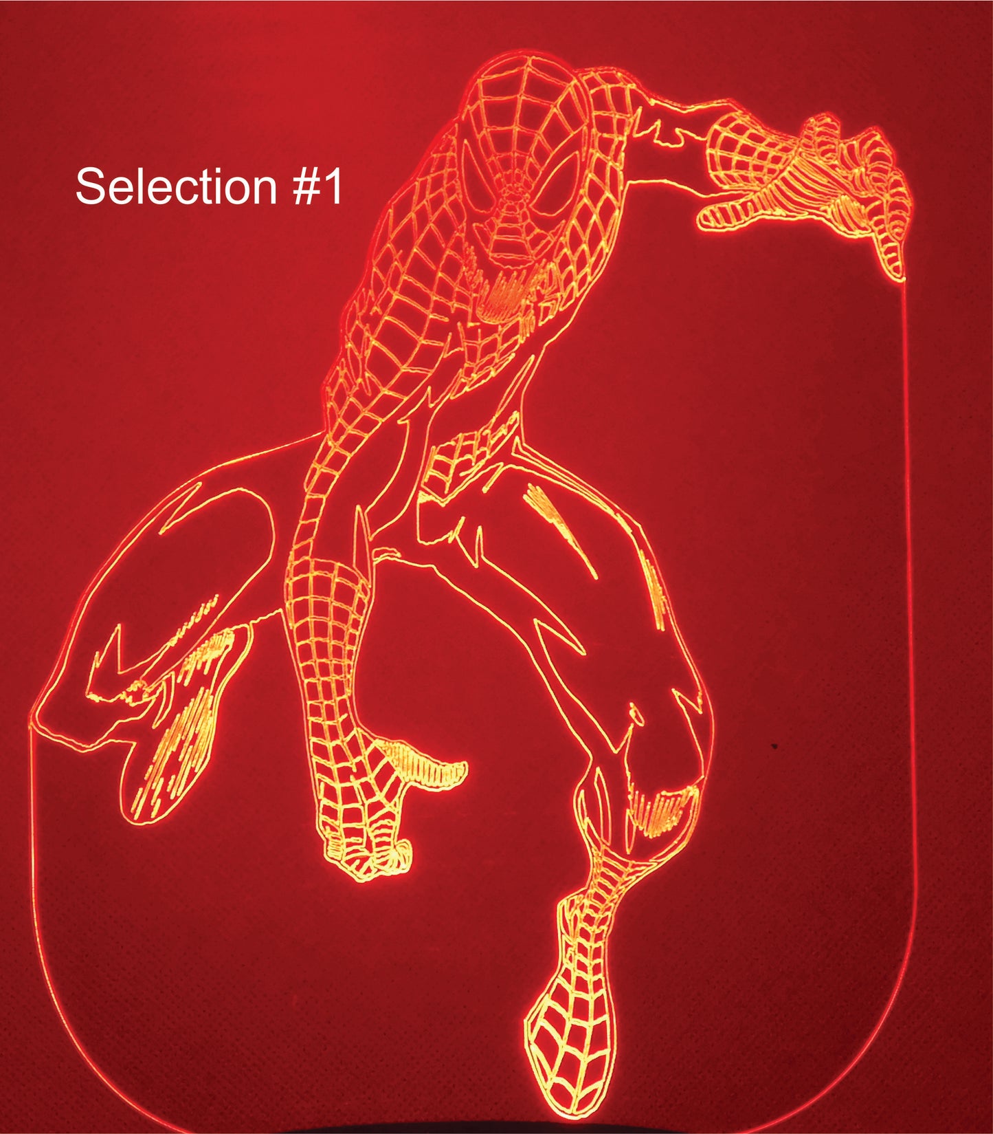 Spiderman Selection 3-D Optical Illusion Multicolored Lamp