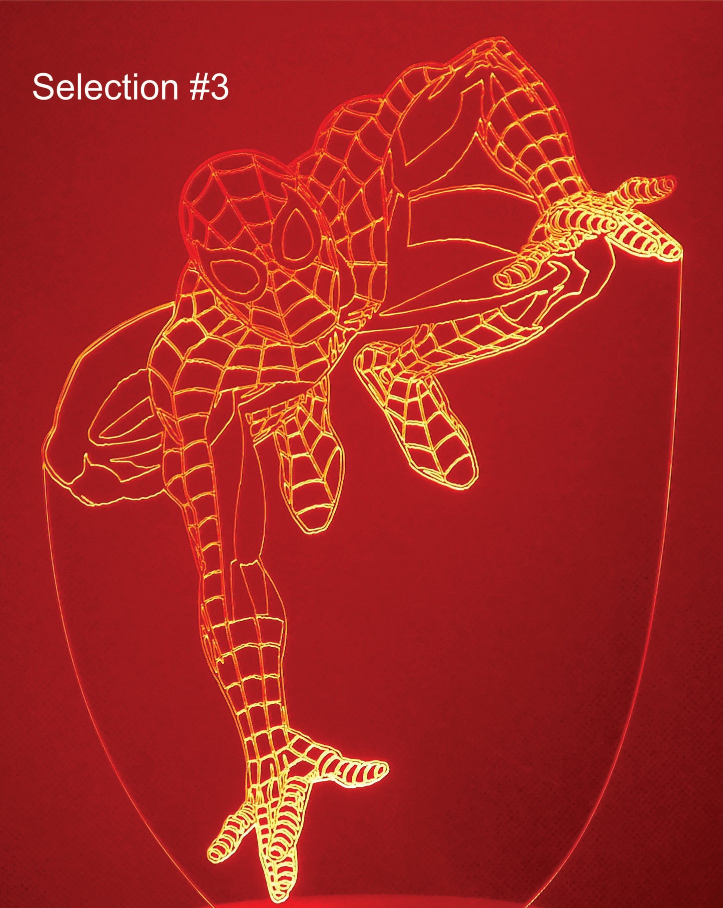 Spiderman Selection 3-D Optical Illusion Multicolored Lamp