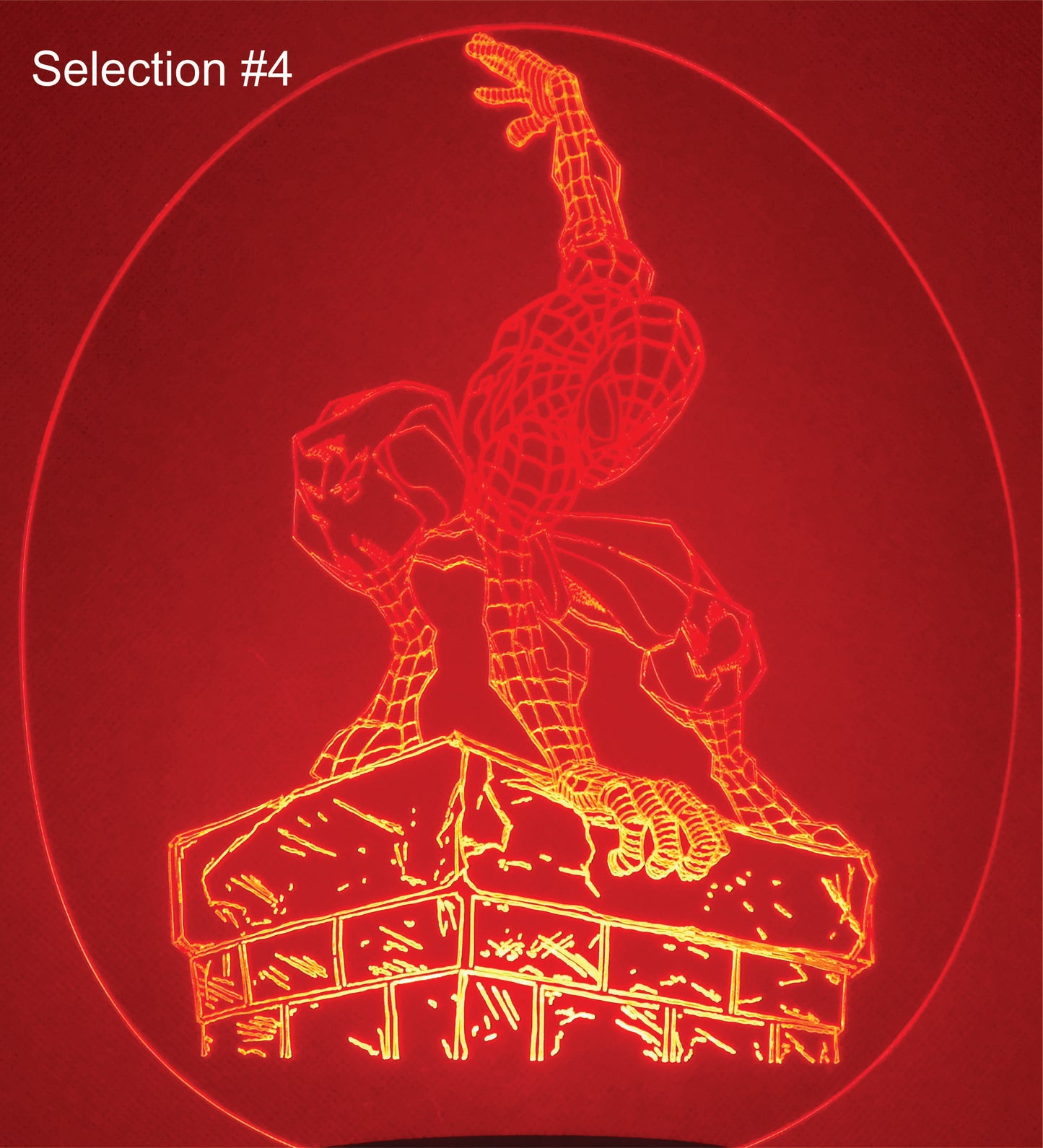Spiderman Selection 3-D Optical Illusion Multicolored Lamp