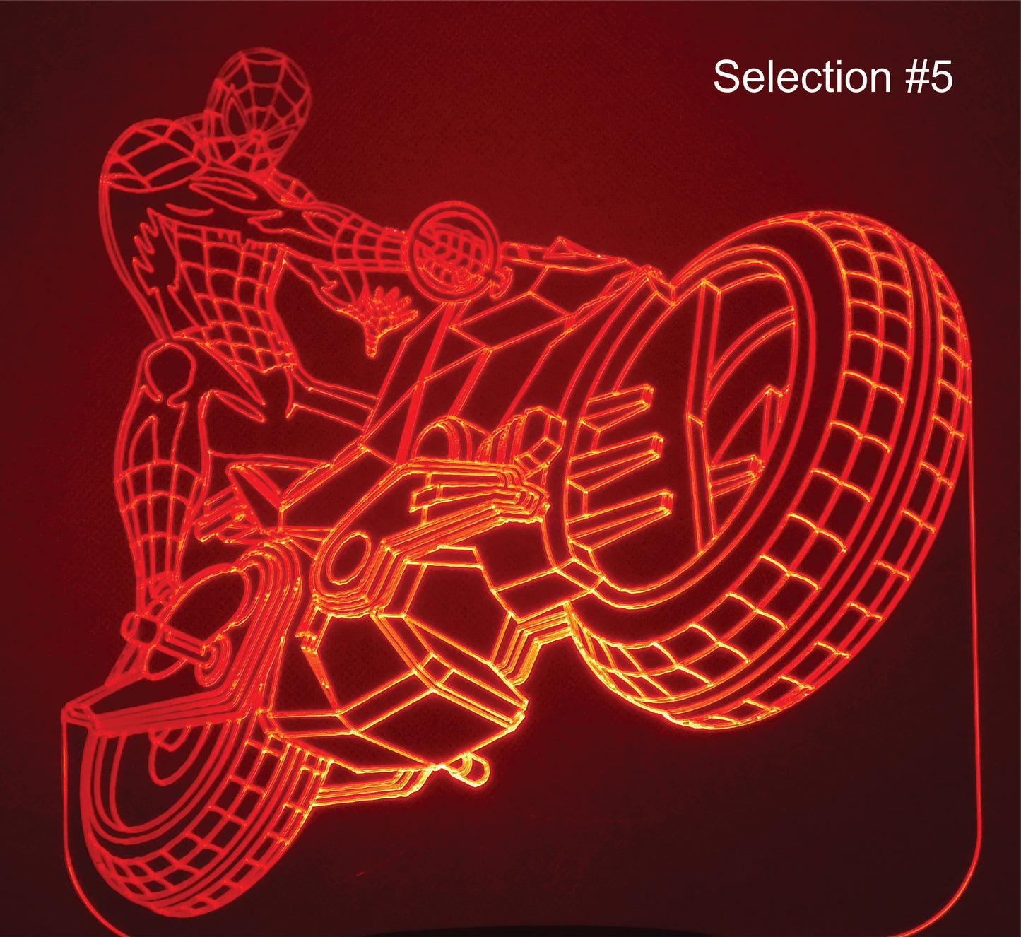 Spiderman Selection 3-D Optical Illusion Multicolored Lamp