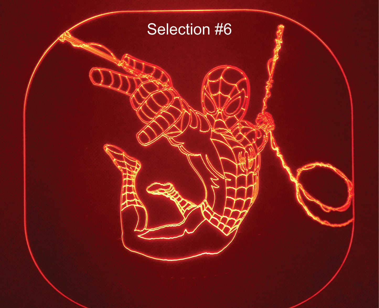 Spiderman Selection 3-D Optical Illusion Multicolored Lamp