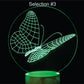 Butterflies 3-D Optical Illusion Multicolored Light