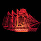 Sailing Ship 3-D Optical Illusion LED Desk, Table, Night Lamp