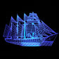 Sailing Ship 3-D Optical Illusion LED Desk, Table, Night Lamp