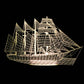 Sailing Ship 3-D Optical Illusion LED Desk, Table, Night Lamp