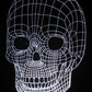 Halloween Image 3-D Optical Illusion Laser Cut with Multicolored LED Light