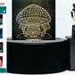 Mushroom 3-D Optical Illusion Multicolored Light