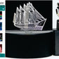 Sailing Ship 3-D Optical Illusion LED Desk, Table, Night Lamp