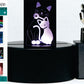 Cat & Kitten 3-D Optical Illusion Multicolored Light