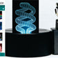 Twisted Knot 3-D Optical Illusion Multicolored Lamp