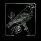 Sparrow on Branch 3-D Optical Illusion Multicolored Lamp