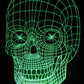 Halloween Image 3-D Optical Illusion Laser Cut with Multicolored LED Light