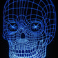 Halloween Image 3-D Optical Illusion Laser Cut with Multicolored LED Light