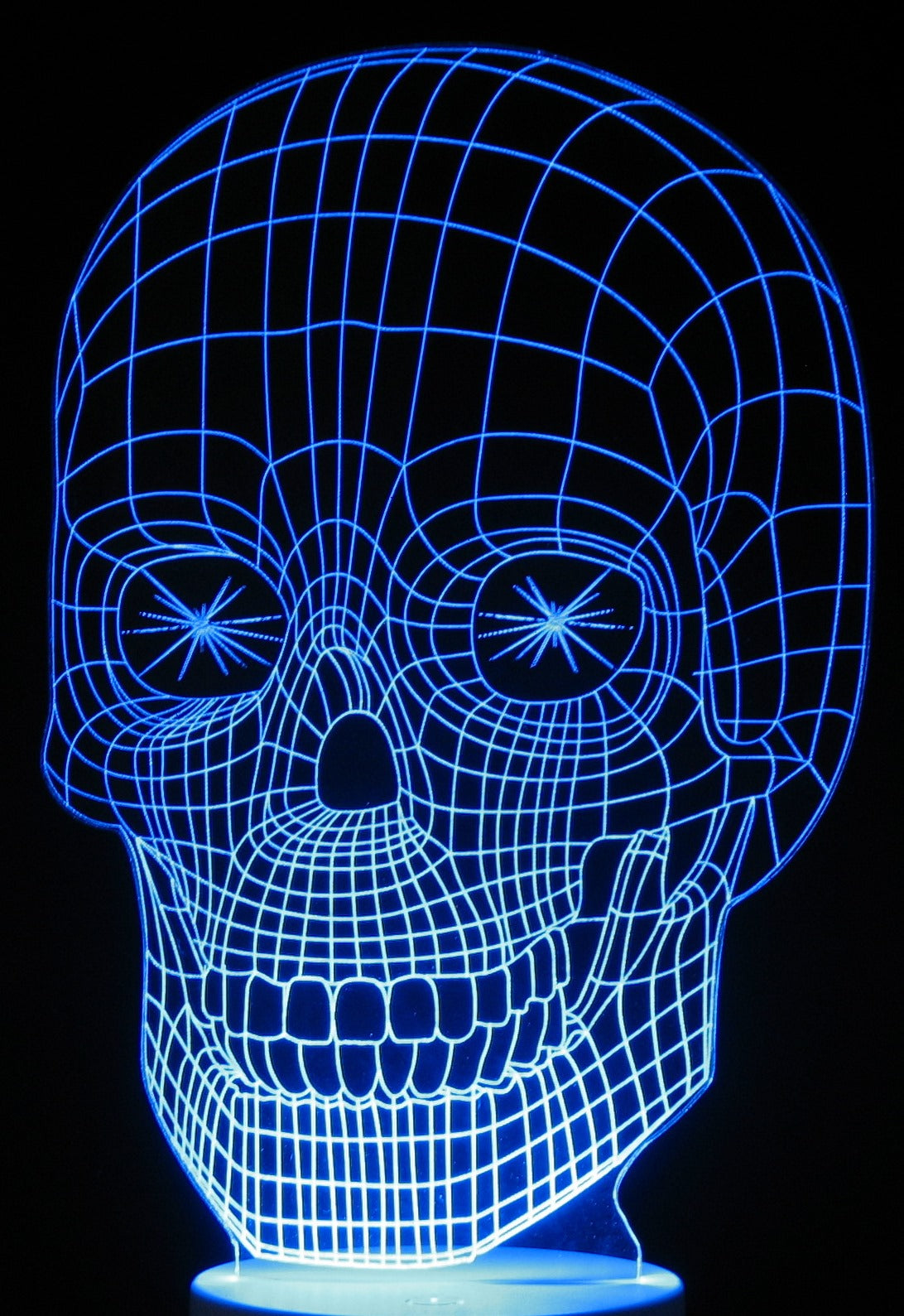 Halloween Image 3-D Optical Illusion Laser Cut with Multicolored LED Light