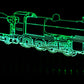 Train Steam Engine Large Rectangle 3-D Optical Illusion LED