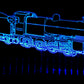 Train Steam Engine Large Rectangle 3-D Optical Illusion LED