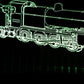 Train Steam Engine Large Rectangle 3-D Optical Illusion LED