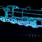 Train Steam Engine Large Rectangle 3-D Optical Illusion LED