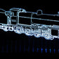 Train Steam Engine Large Rectangle 3-D Optical Illusion LED