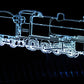 Train Steam Engine Large Rectangle 3-D Optical Illusion LED