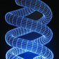 Twisted Knot 3-D Optical Illusion Multicolored Lamp