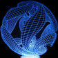 Twisted Ball 3-D Optical Illusion Multicolored Lamp