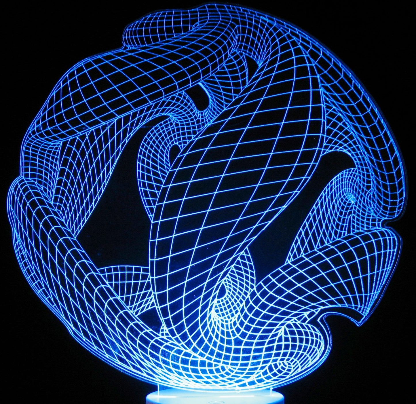 Twisted Ball 3-D Optical Illusion Multicolored Lamp