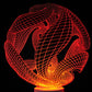 Twisted Ball 3-D Optical Illusion Multicolored Lamp